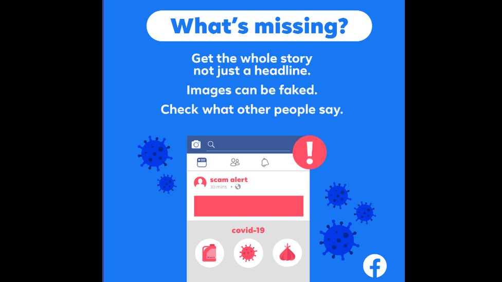 An advert that is part of Facebook's new social media literacy campaign