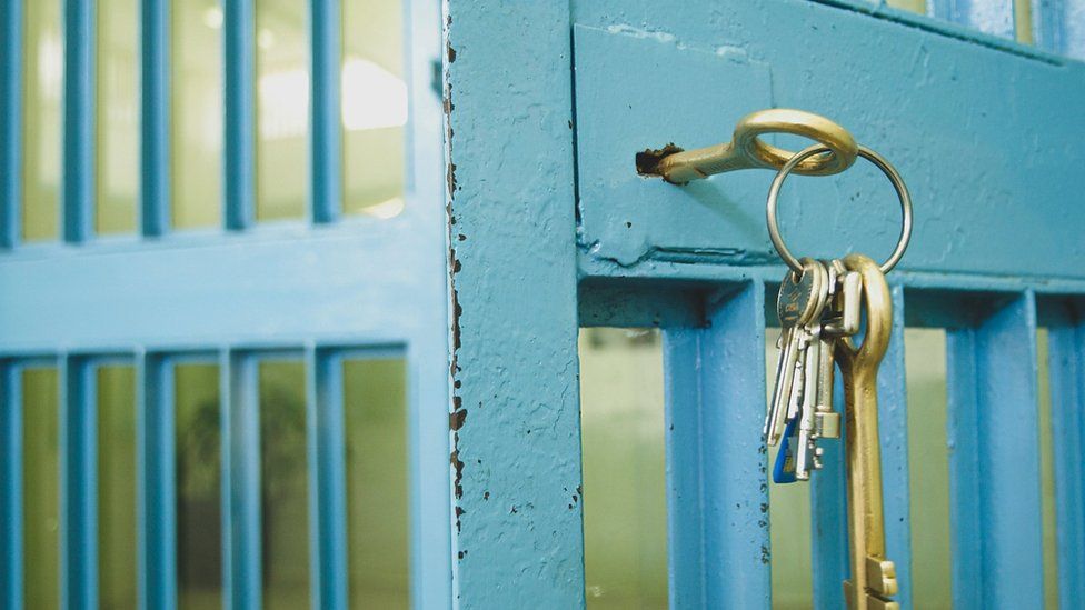 Stock image of a jail cell