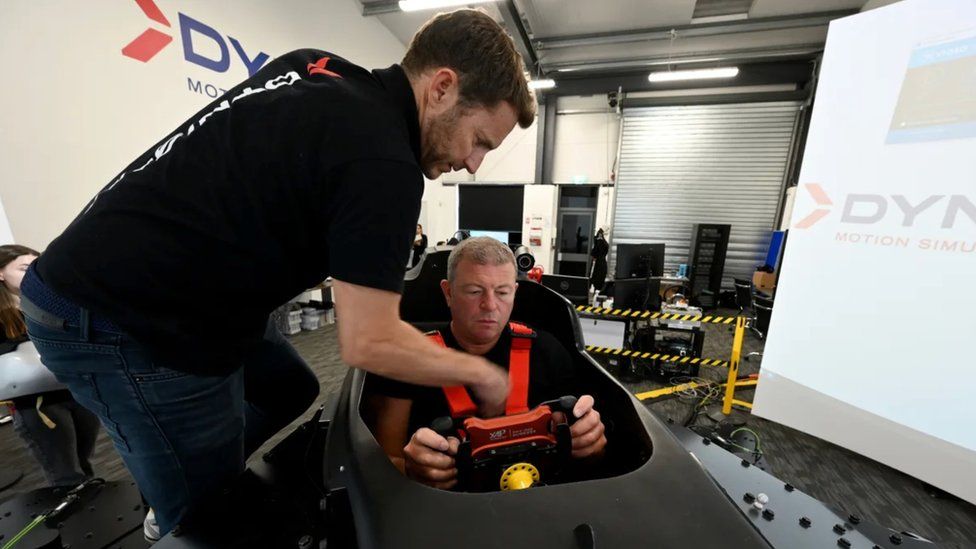 Steve Sutcliffe in the simulator