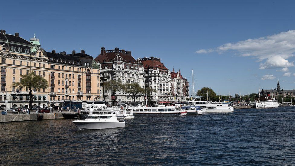 General view of architecture of Stockholm on 12 June 2015