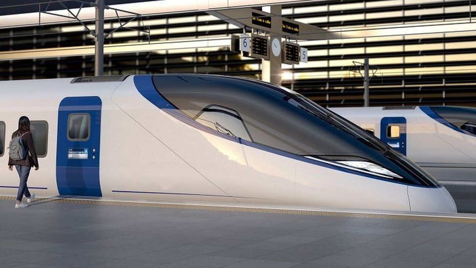 Artist's impression of HS2 train