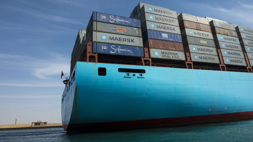 The stern of a Maersk ship