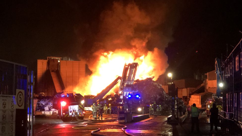 Hitchin scrapyard fire