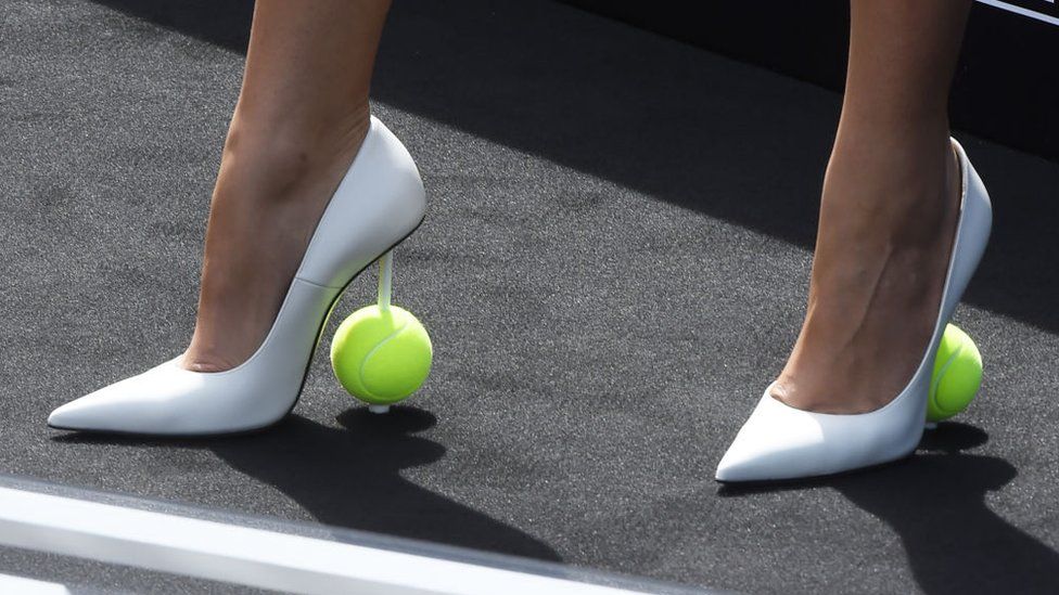 Zendaya in tennis ball shoes