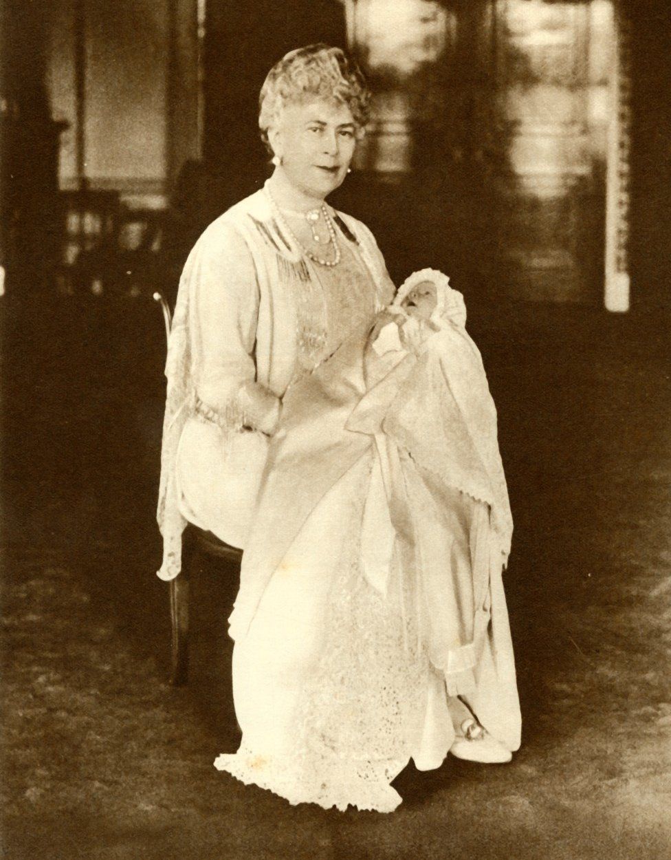 Queen Mary with Princess Elizabeth, 1926