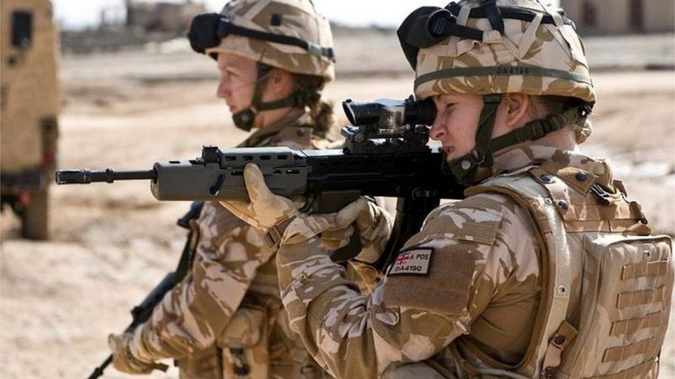 Female British soldier in Afghanistan