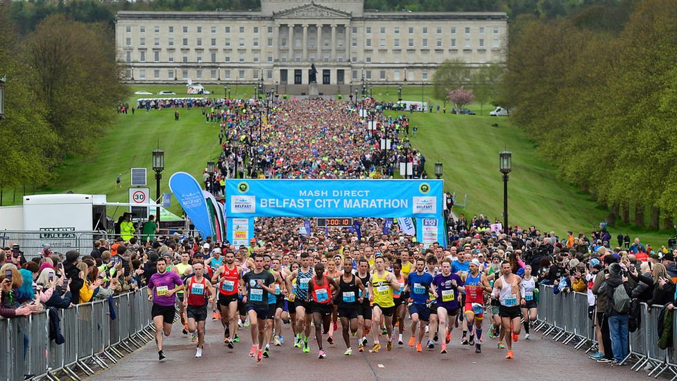 Belfast City Marathon Thousands of runners complete race BBC News