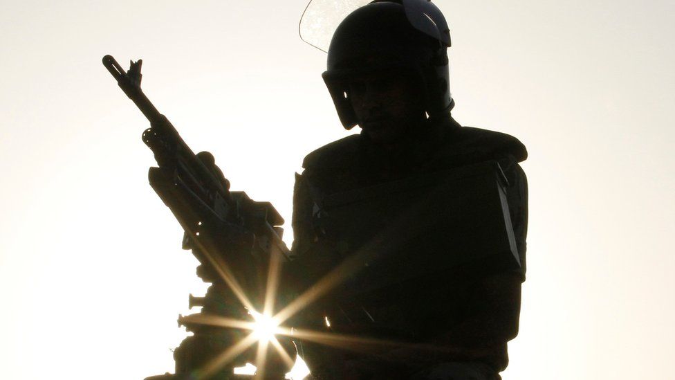 Soldier in silhouette (file image)