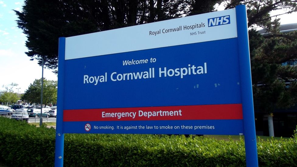 Royal Cornwall Hospital exterior sign