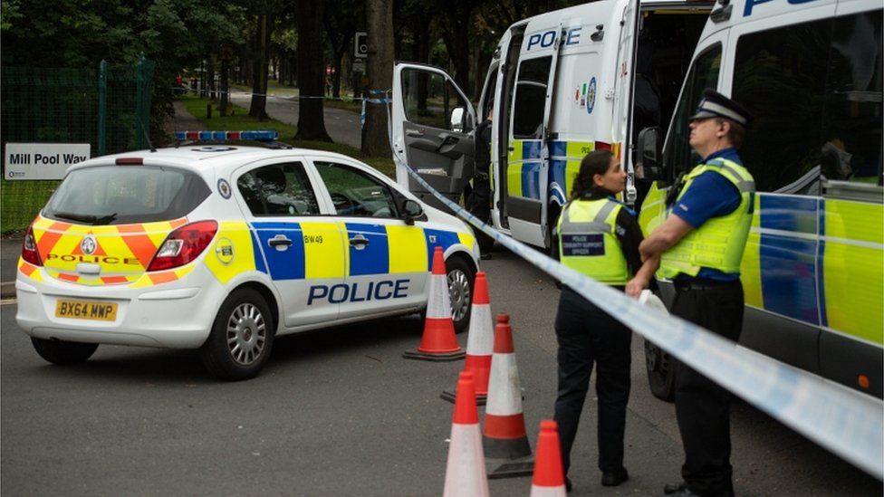 Police cordon near Bristol Road, Birmingham