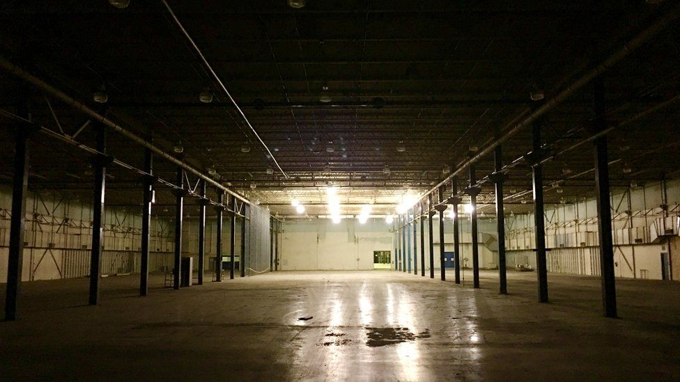 The abandoned AT&T plant in Shreveport, Louisiana. The factory, which made landline and coin-operated telephones, closed in 2000