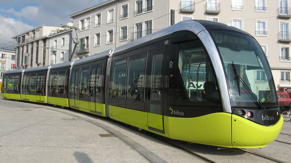 Tram system run by Keolis in Brest, France