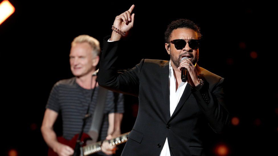 Sting and Shaggy on stage