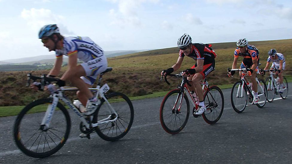 Cyclists in a race