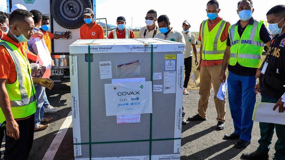 Covax donation from US unloaded in E Timor