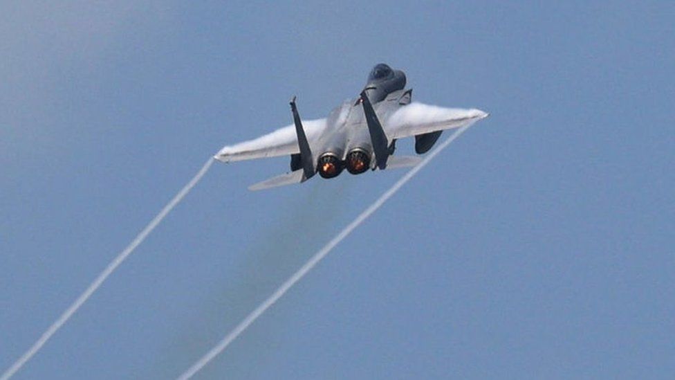 A US fighter jet in training, May 2021