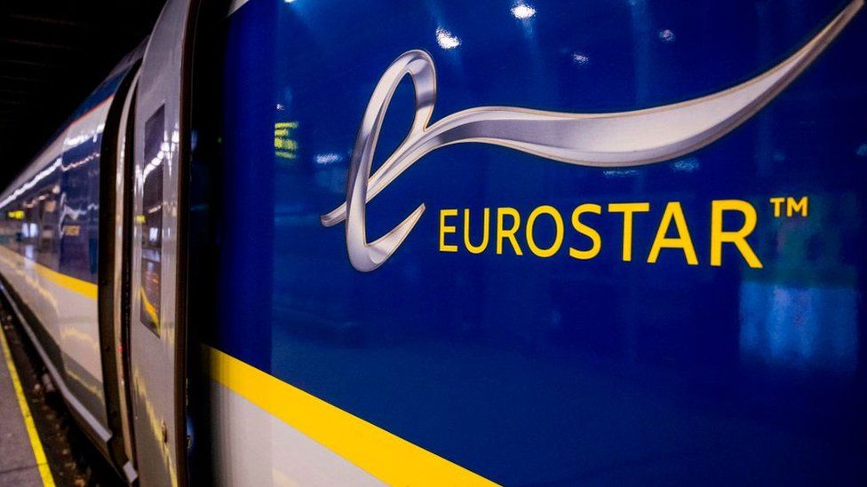 Eurostar logo on the side of a train
