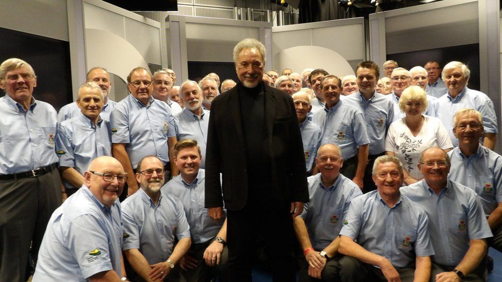 The choir with Tom Jones in 2015