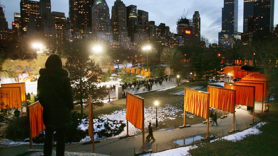 "The Gates" in New York's Central Park