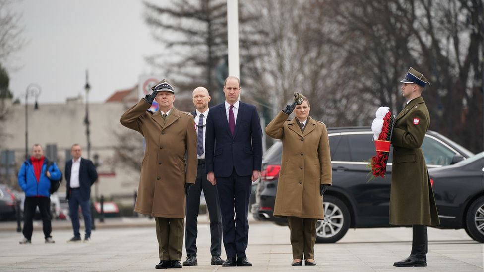 Prince William with Polish military