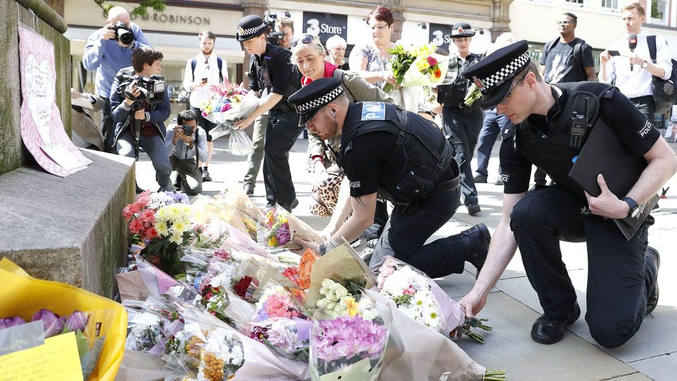 Flowers after Manchester Arena