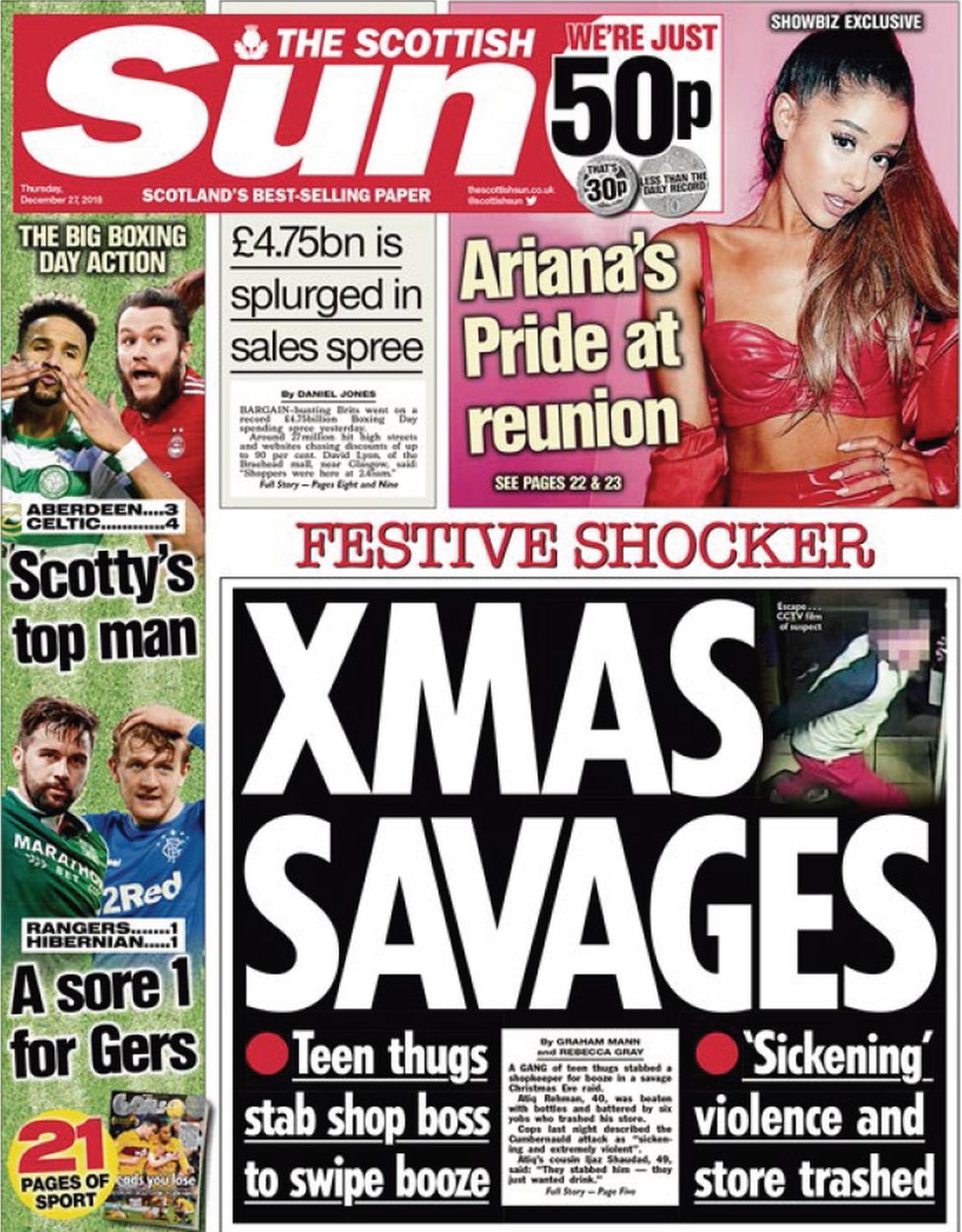 newspaper front page
