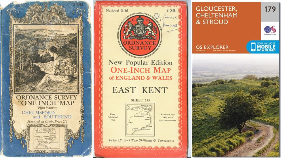 Ordnance Survey maps from different times