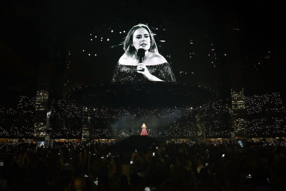 Adele performs at Melbourne's Etihad Stadium