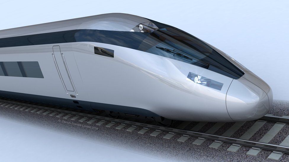 Artist impression of high speed train for HS2
