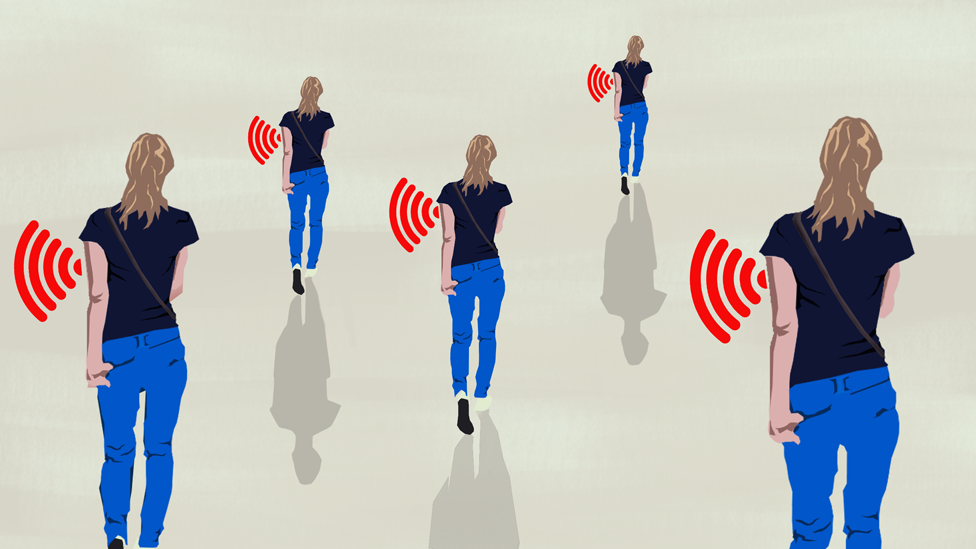 People emitting signals