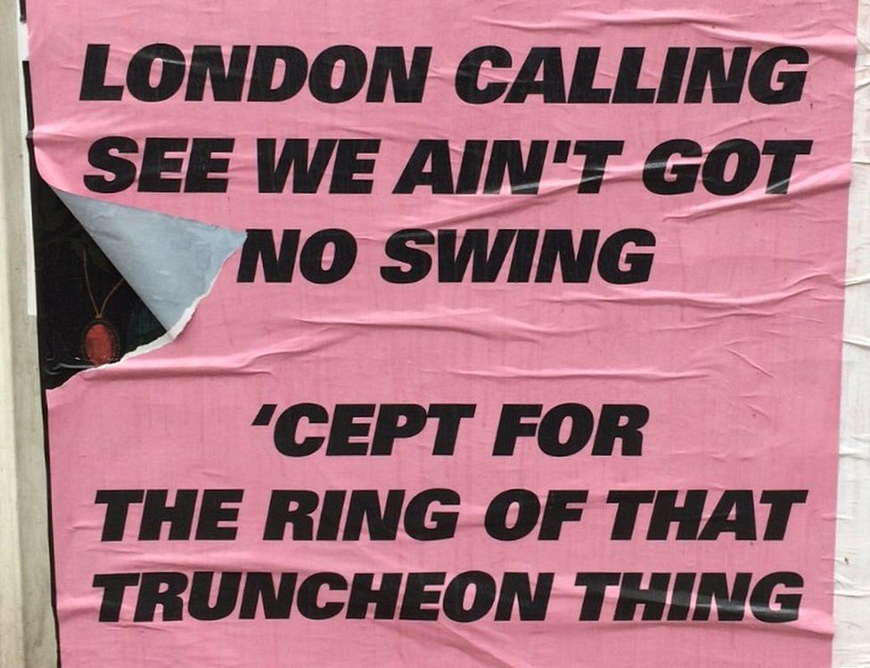 London Calling lyrics on poster