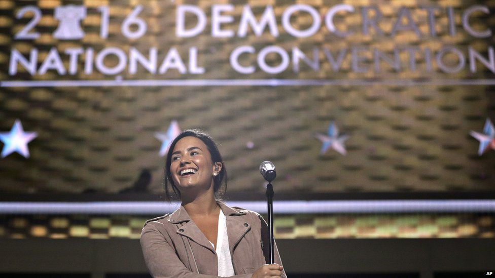 Demi Lovato talks mental health at the Democratic National Convention
