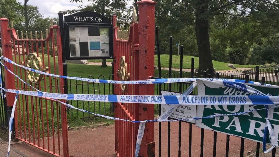 Roker Park taped off