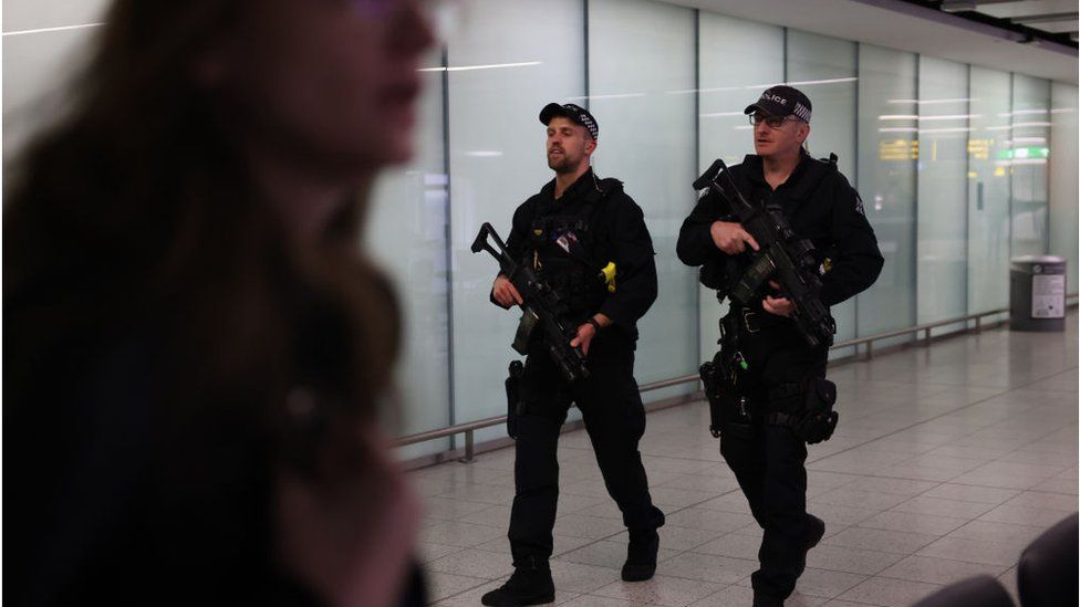 Library image of Gatwick airport police
