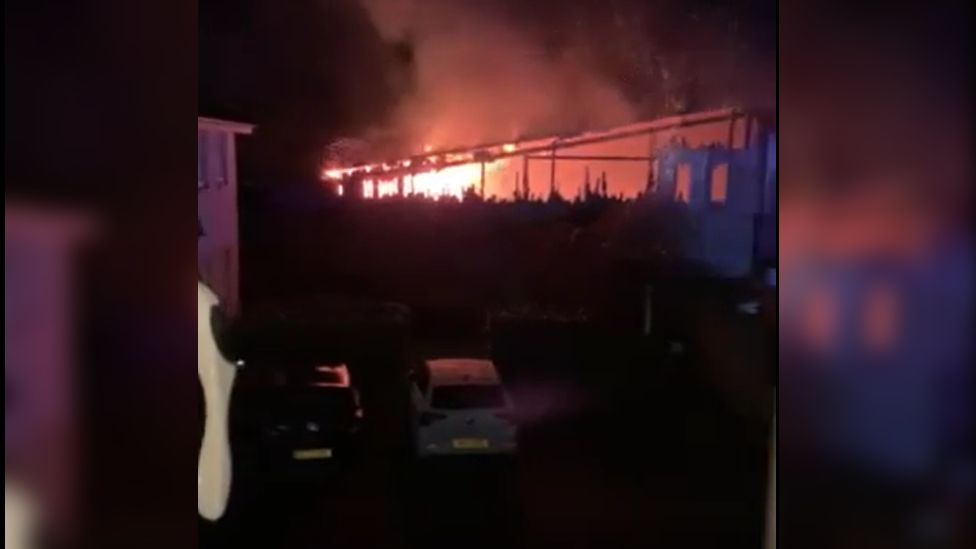 Crews Tackle Large Fire At Weston Industrial Estate - BBC News