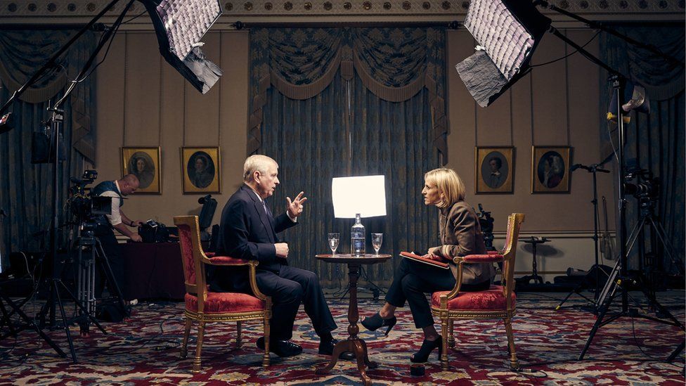 The Duke of York , speaking for the first time about his links to Jeffrey Epstein in an interview with BBC Newsnight's Emily Maitlis,