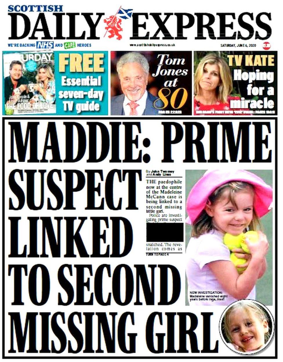 Scotland S Papers Madeleine Mccann Suspect Linked To Second Girl c News