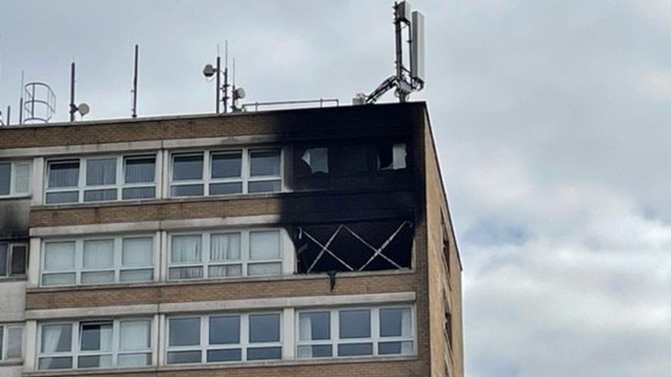 Hanley Tower Block Fire Man Detained Under Mental Health Act Bbc News 