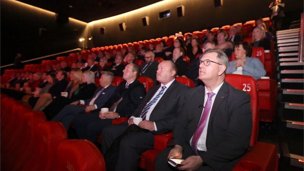 The DUP launches its election campaign in a cinema