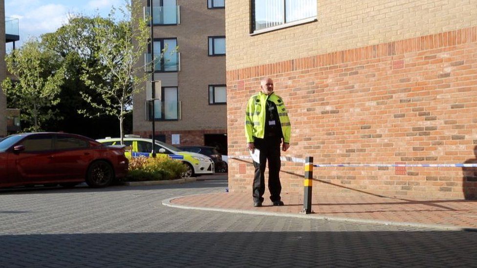 Harland Court, Bury St Edmunds, scene of murder investigation