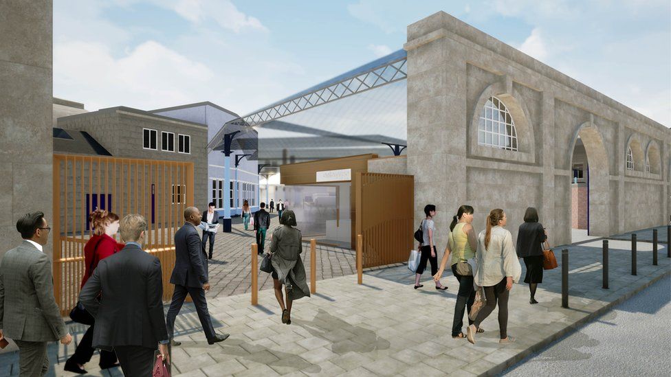 A CGI of how the new entrance will look