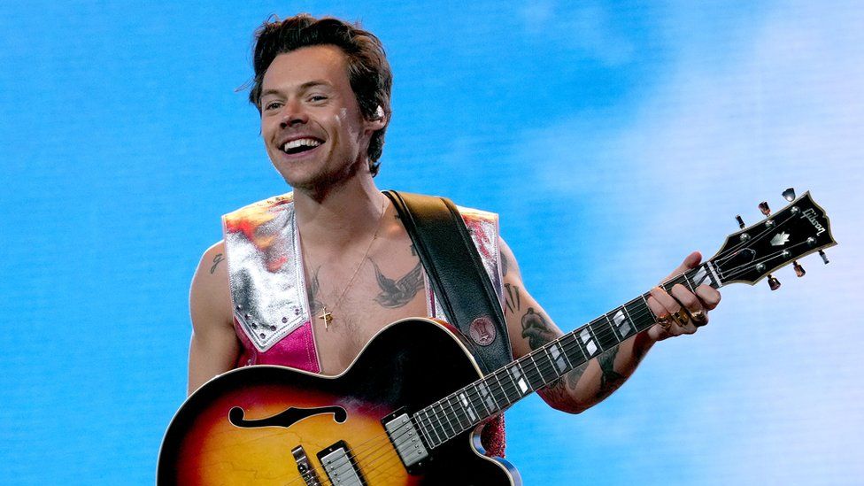 Harry Styles on stage at Coachella