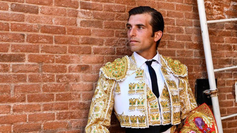 Mario Alcalde in his matador clothing