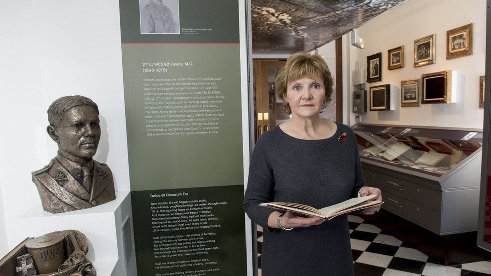 Catherine Walker curator of the War Poets Collection at Edinburgh Napier University's Craiglockhart campus