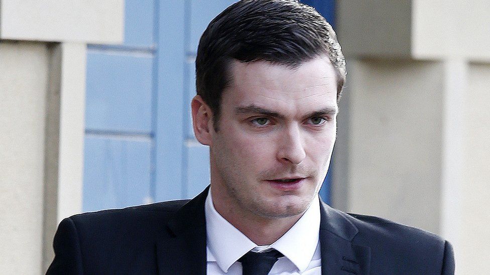 Adam Johnson arriving at Bradford Crown Court for his trial