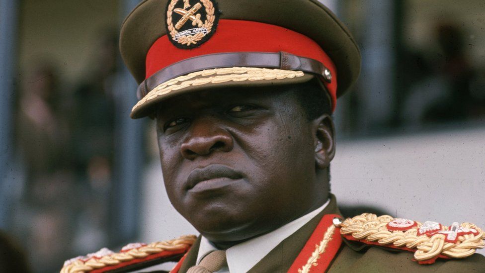 Idi Amin pictured in military uniform