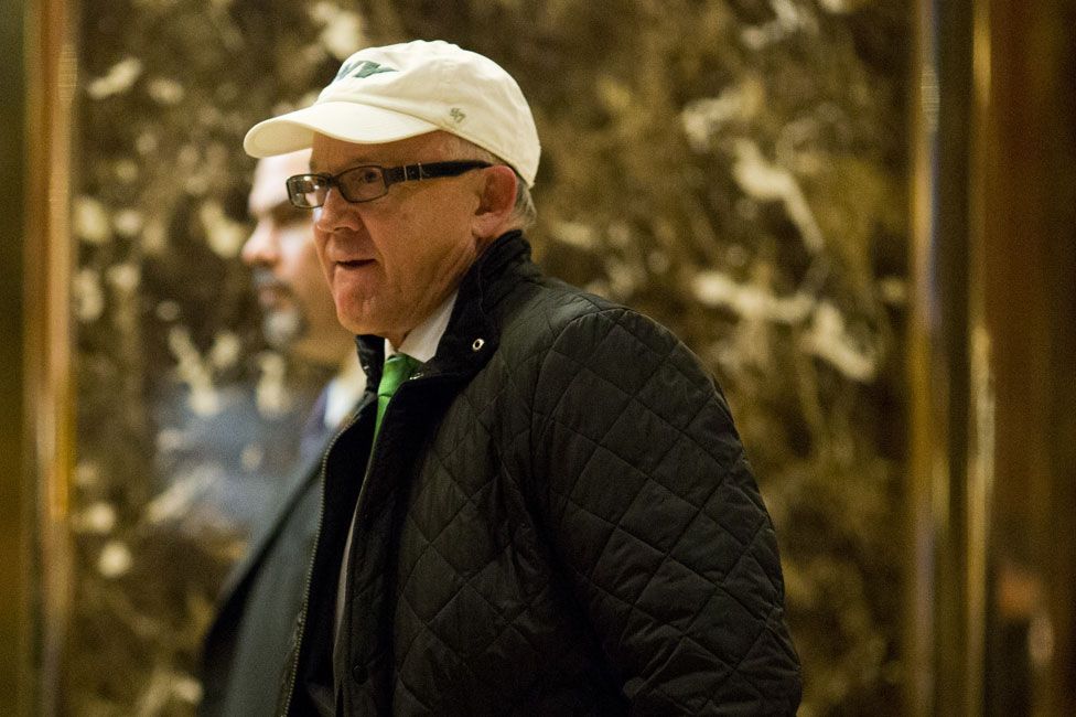 Woody Johnson at Trump Tower in December