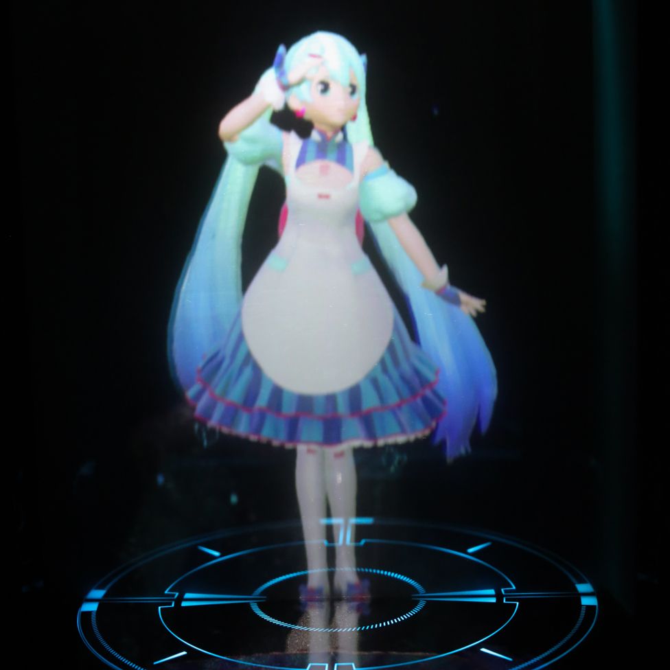 The hologram version of Miku