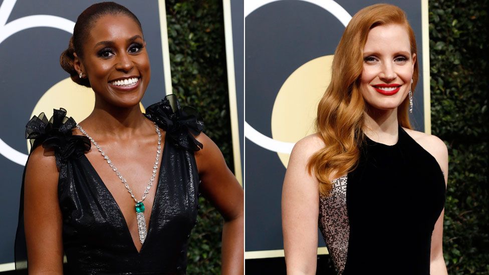 Issa Rae and Jessica Chastain