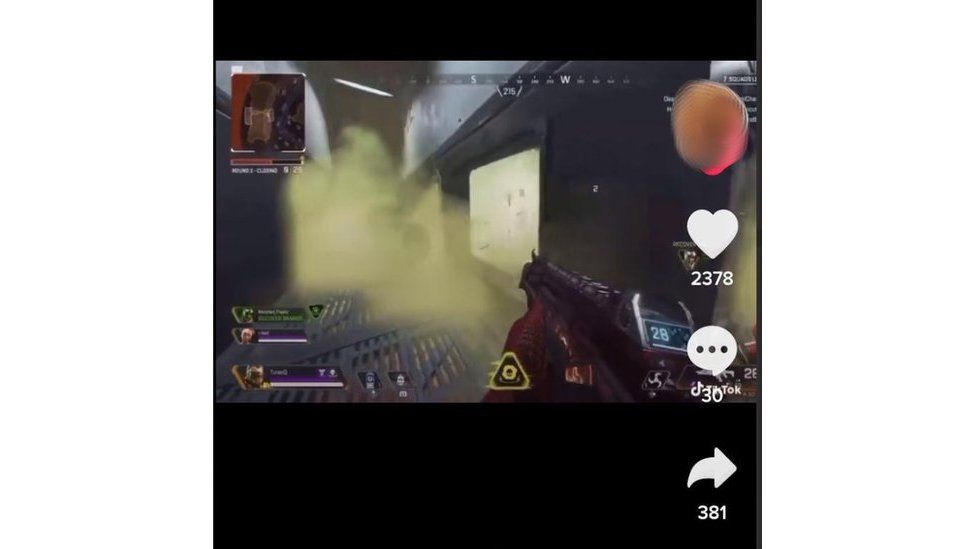 Screenshot of a gaming video
